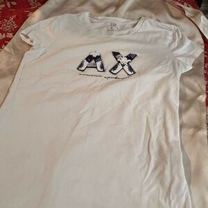 Armani Exchange Ivory Tee from Italy.  Never worn, super cute white tee.